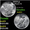Image 1 : 1923-p Peace Dollar $1 Grades Choice+ Unc