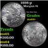Image 1 : 1898-p Morgan Dollar $1 Grades Choice+ Unc