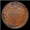 Image 2 : 1864 Large Motto Two Cent Piece 2c Grades vf++