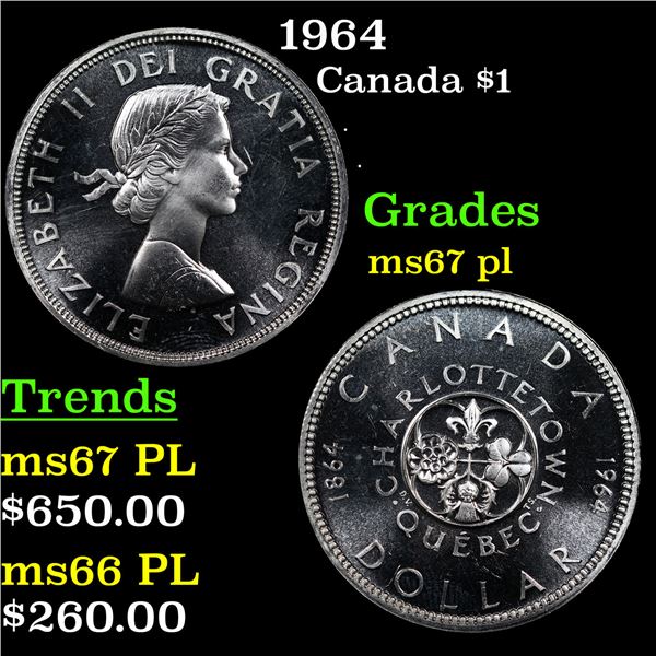 1964 Canada Dollar $1 Grades GEM++ PL