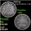 Image 1 : 1853-p Seated Liberty Half Dime 1/2 10c Grades vg+