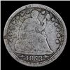Image 2 : 1853-p Seated Liberty Half Dime 1/2 10c Grades vg+