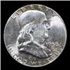 Image 2 : 1958-p Franklin Half Dollar 50c Grades Choice Unc FBL