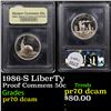 Image 1 : Proof 1986-S LiberTy Modern Commem Half Dollar 50c Graded GEM++ Proof Deep Cameo BY USCG