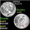 Image 1 : 1923-p Peace Dollar $1 Grades Choice Unc