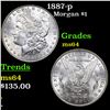 Image 1 : 1887-p Morgan Dollar $1 Grades Choice Unc