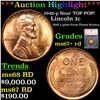 ***Auction Highlight*** 1940-p Lincoln Cent Near TOP POP! 1c Graded ms67+ rd By SEGS (fc)