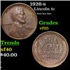 1926-s Lincoln Cent 1c Grades vf+