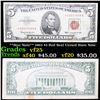 Image 1 : **Star Note** 1963 $5 Red Seal United State Note Grades vf+
