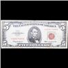 Image 2 : **Star Note** 1963 $5 Red Seal United State Note Grades vf+
