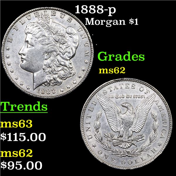 1888-p Morgan Dollar $1 Grades Select Unc
