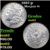 Image 1 : 1887-p Morgan Dollar $1 Grades Select Unc