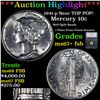 Image 1 : ***Auction Highlight*** 1941-p Mercury Dime Near TOP POP! 10c Graded ms67+ fsb BY SEGS (fc)