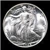 Image 2 : 1945-p Walking Liberty Half Dollar 50c Grades Choice+ Unc