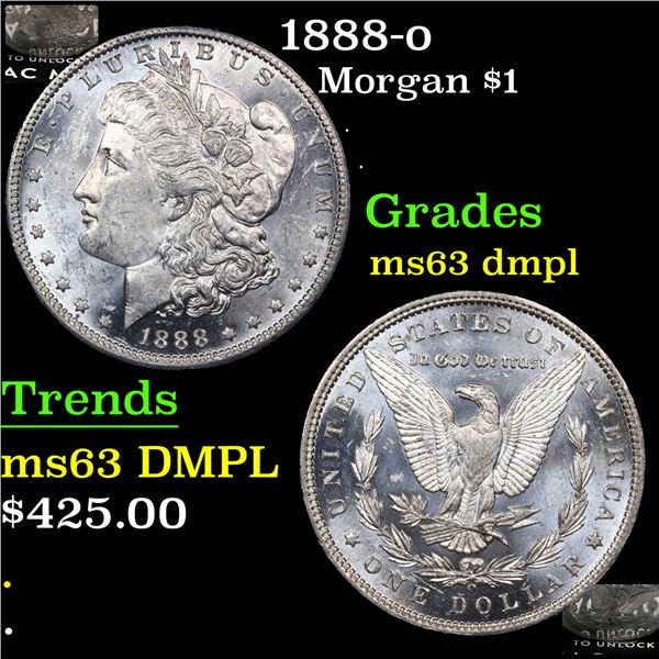 1888-o Morgan Dollar $1 Grades Select Unc DMPL