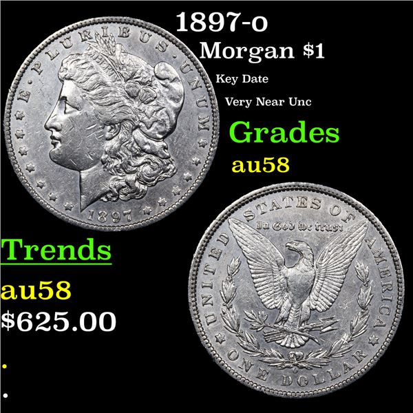 1897-o Morgan Dollar $1 Graded au58 BY SEGS