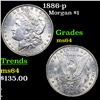 Image 1 : 1886-p Morgan Dollar $1 Grades Choice Unc