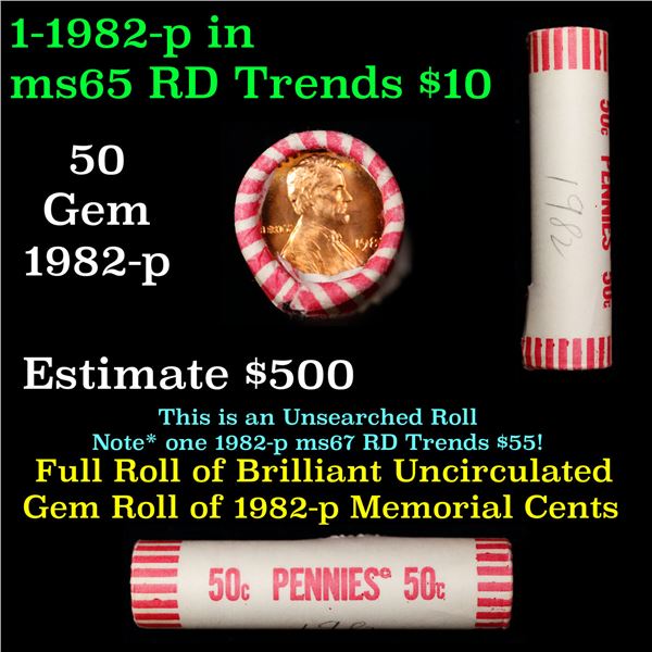 Shotgun Lincoln 1c roll, 1982-p 50 pcs Brandt Wrapper.