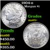 Image 1 : 1904-o Morgan Dollar $1 Grades GEM+ Unc