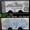 Image 1 : April 6, 1863 $5 Confederate States of America (C.S.A.) Note, T-60 Grades vf++