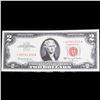 Image 2 : **Star Note** 1963A $2 Red Seal United States Note Grades Choice CU