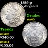 Image 1 : 1889-p Morgan Dollar $1 Grades GEM Unc