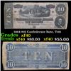 Image 1 : 1864 $10 Confederate Note, T-68 Grades xf