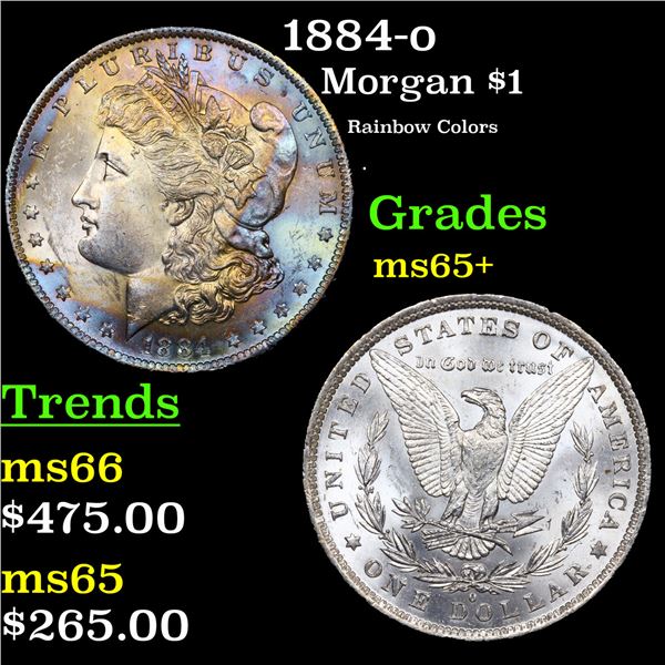 1884-o Morgan Dollar $1 Grades GEM+ Unc