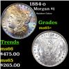 Image 1 : 1884-o Morgan Dollar $1 Grades GEM+ Unc