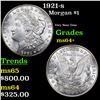 Image 1 : 1921-s Morgan Dollar $1 Grades Choice+ Unc