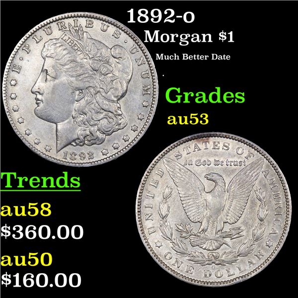 1892-o Morgan Dollar $1 Grades Select AU