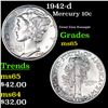 Image 1 : 1942-d Mercury Dime 10c Grades GEM Unc