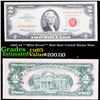 Image 1 : 1963 $2 **Mint Error** Red Seal United States Note  Grades Gem CU