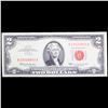 Image 2 : 1963 $2 **Mint Error** Red Seal United States Note  Grades Gem CU