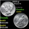 Image 1 : 1923-p Peace Dollar $1 Grades Choice+ Unc