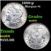Image 1 : 1889-p Morgan Dollar $1 Grades Choice Unc