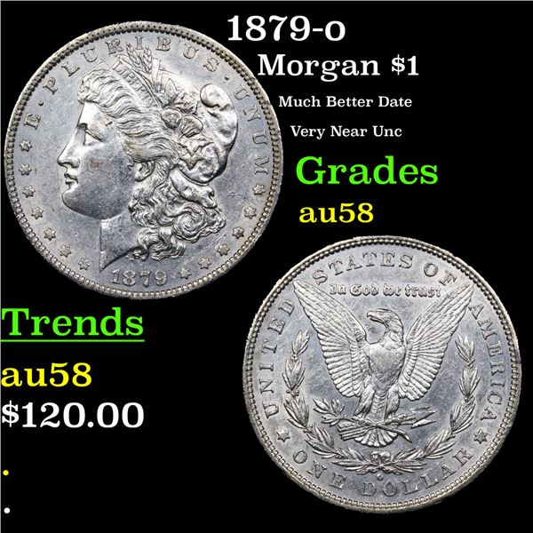 1879-o Morgan Dollar $1 Grades Choice AU/BU Slider