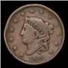 Image 2 : 1834 large 8 Small Stars Braided Hair Large Cent 1c Grades vf+