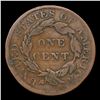 Image 3 : 1834 large 8 Small Stars Braided Hair Large Cent 1c Grades vf+
