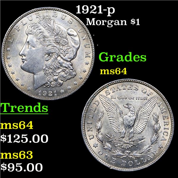 1921-p Morgan Dollar $1 Grades Choice Unc