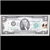 Image 2 : 1976 $2 Federal Reserve Note 1st Day of Issue, with Stamp (New York, NY) Grades Gem CU