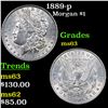 Image 1 : 1889-p Morgan Dollar $1 Grades Select Unc