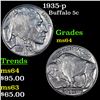 Image 1 : 1935-p Buffalo Nickel 5c Grades Choice Unc