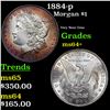 Image 1 : 1884-p Morgan Dollar $1 Grades Choice+ Unc