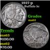 Image 1 : 1927-p Buffalo Nickel 5c Grades Select Unc