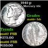 Image 1 : 1941-p Mercury Dime 10c Grades GEM++ FSB