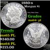 Image 1 : 1880-s Morgan Dollar $1 Grades Choice Unc+ PL