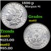 Image 1 : 1896-p Morgan Dollar $1 Grades Select Unc