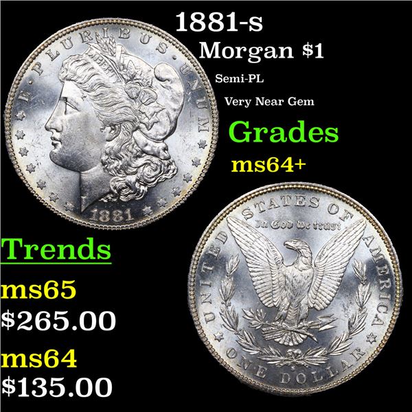 1881-s Morgan Dollar $1 Grades Choice+ Unc