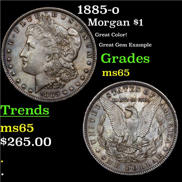 1885-o Morgan Dollar $1 Grades GEM Unc